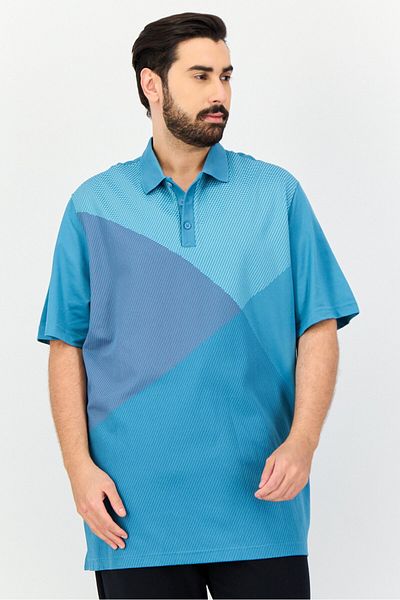 adidas Men Sportswear Fit Short Sleeve Training Polo Shirt, Turquoise