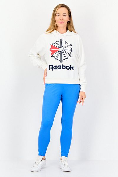 Reebok Women Sportswear Fit Long Sleeves Outdoor Hoodies, White