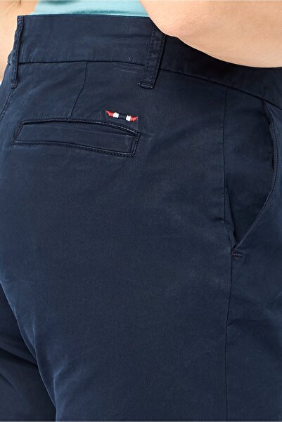 Napapijri Women Slim Fit Solid Chino Pants, Navy