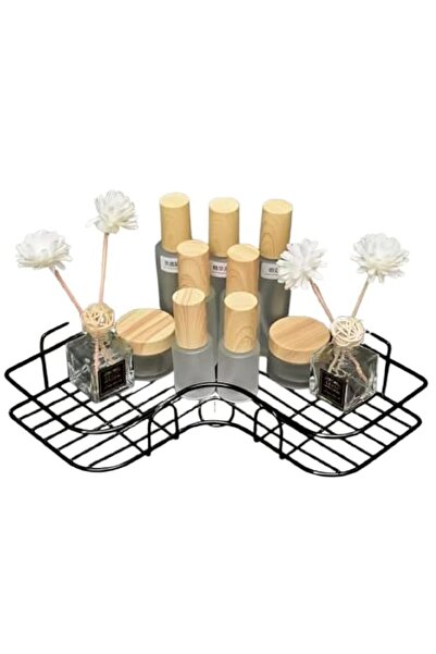 Generic حامل دش زاوية - منظم حمام مثبت على الحائط مع رف للشامبو والتونر ومستح...