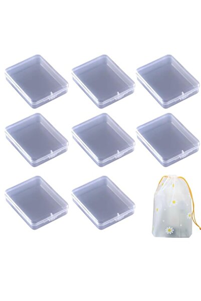 Generic 8 قطع حامل أعواد قطنية للسفر، منظمات الحمام والتخزين، حاويات أكريليك ...