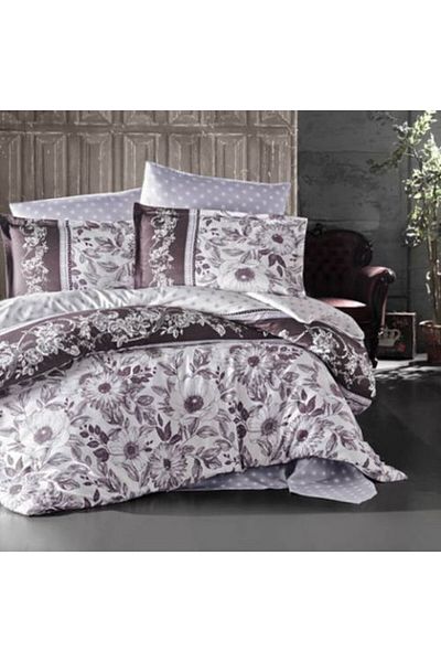 Ralex Premium Luxury Bedding Set, Satin 100% Cotton, 4 Pieces King Size, Sheet 240 x 260 cm, Duvet Cover 2