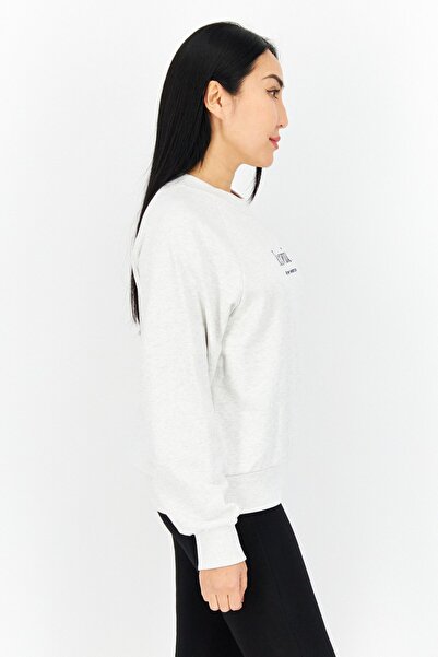 New Balance Women Sportwear Fit Training Sweatshirts, Light Grey