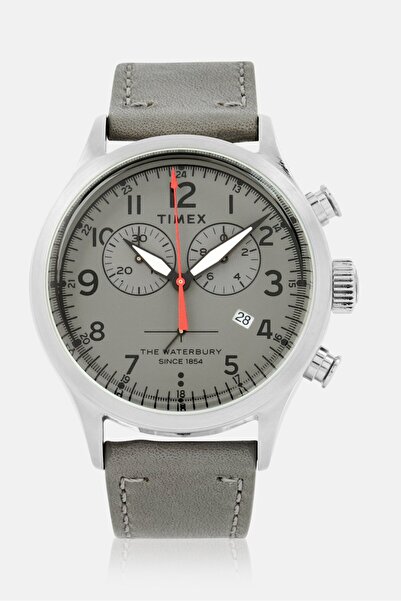 Timex ساعة واتربري كرونو تناظرية تقليدية للرجال T TW2R70700، 42 مم، رمادية