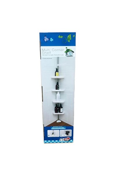 Generic حامل زاوية دش تلسكوبي قابل للتعديل من ECVV بأربع طبقات مع رفوف قضيب مناشف Ho