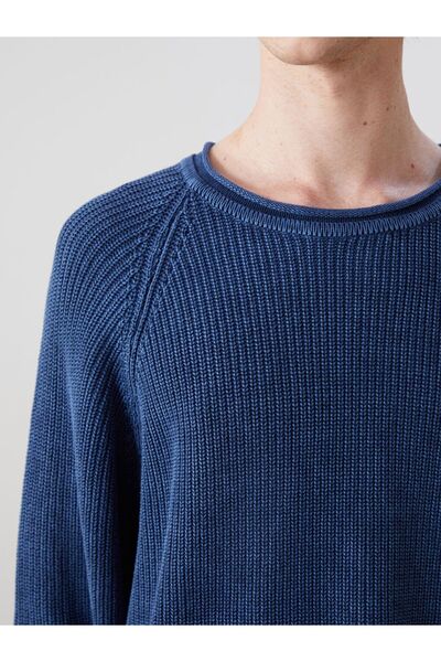 LC Waikiki Ανδρικό πλεκτό πουλόβερ Indigo Crew Neck