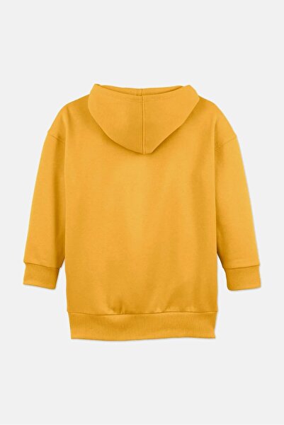Tchibo Kids Girl Hooded Long Sleeve Plain Sweatshirt, Yellow