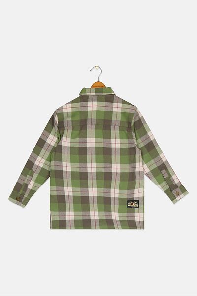 Overkids Kids Girl Long Sleeves Plaid Shirts, Multicolor