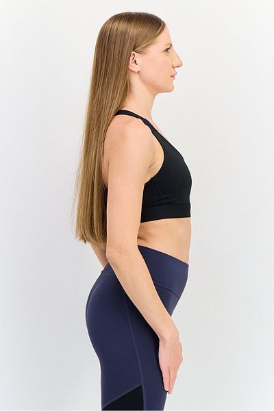 Reebok Women Sportswear Fit Brand Logo Training Bra, Black