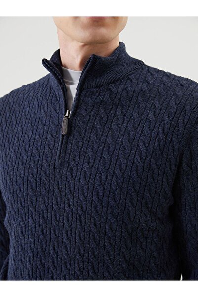 LC Waikiki Pulover pentru bărbați cu guler înalt bleumarin