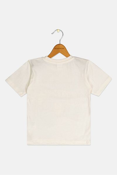 Marvel Toddlers Boy Short Sleeve Graphic Print T-Shirt, Cream