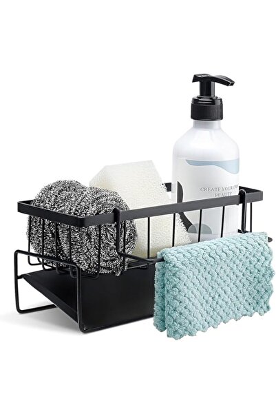 Generic منظم حوض مع صينية تجميع التنقيط، منظم أدوات المطبخ والحمام من الفولاذ...