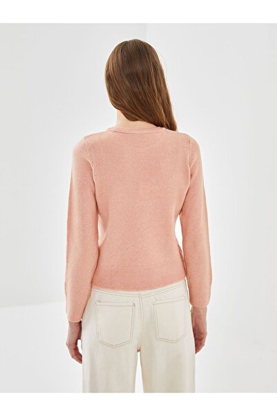 LC Waikiki Pulover de damă roz cu guler rotund