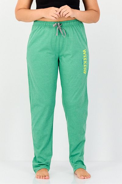 Zivame Women Graphic Print Drawstring Pajama Pant, Green