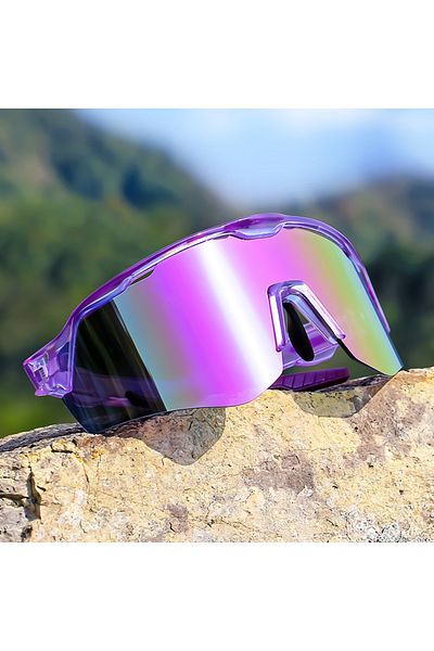 Choice Purple Color Changing Photochromic Glasses for Men & Women - Oversized PC Lens, Composite Frame, UV4