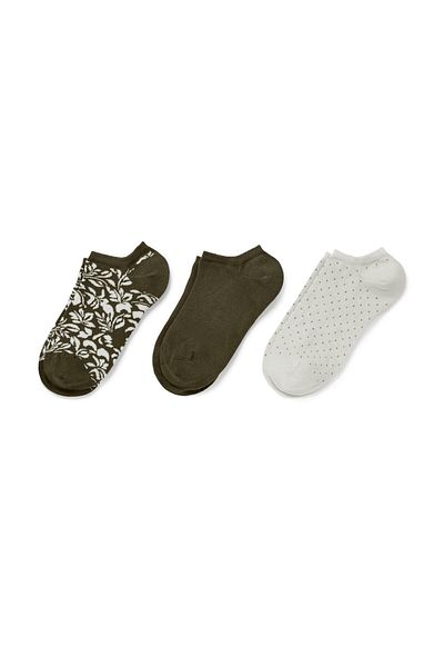Tchibo Women 3 Pairs Allover Print Crew Socks, Multicolor