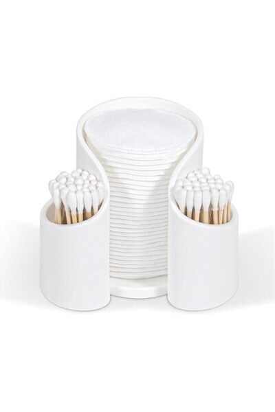 Generic Cotton Pad QTips Holder & Dental Floss Dispenser, Bathroom Storage Or...