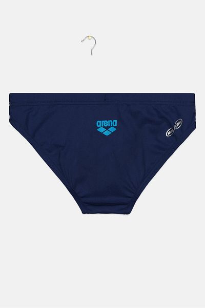 ARENA Kids Boy Brand Logo Swimwear Brief, Navy Blue