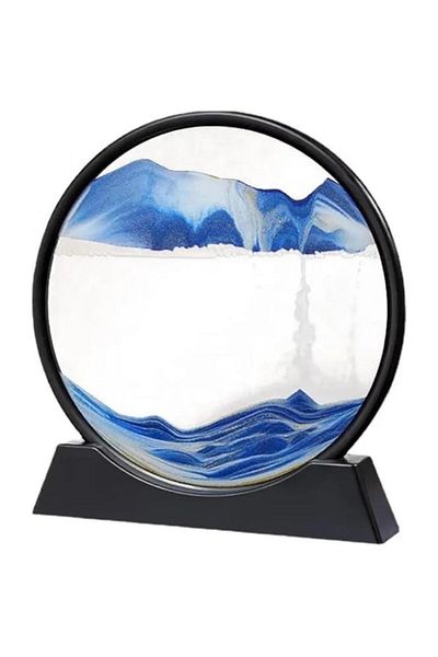 Tradeo 3D moving sand art in a round frame—mesmerizing liquid hourglass for home decor and unique gifts