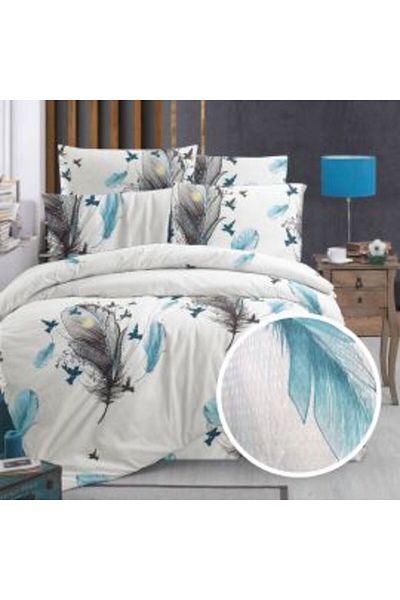 Ralex Creponata Bedding Set 100% Cotton, Sheet 160x240 cm, Duvet Cover 140x210 cm, Pillowcase 50x70 cm, Wh