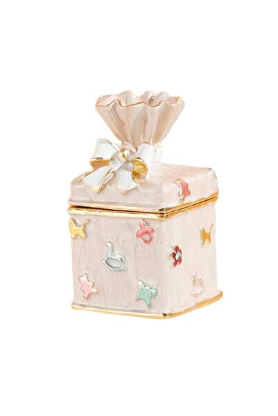 Generic صندوق مجوهرات بوكيلا ميني فيونكة، علبة مجوهرات على شكل حلوى مطلية بال...