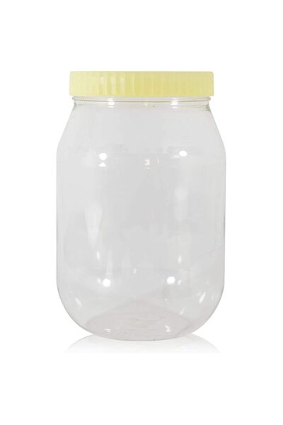 Generic Sunpet Alsaqer Round SpiceJar/Pet Jar/Plastic Food Storage Jar 3000 ml Capacity Clear