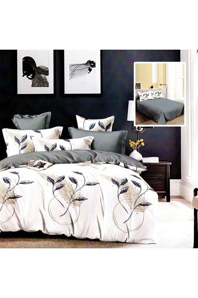 Ralex Double Bed Set Cotton Finet 6 Pieces 220 x 240 cm, Duvet 200 x 230 cm, 2 Pillowcases 50 x 70 cm and
