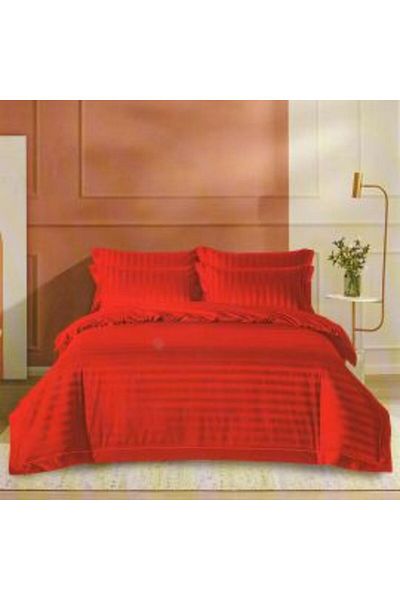 Ralex Double Bed Linen 6-Piece Damask Polycotton, 230 x 250 cm Sheet, 200 x 230 cm Duvet, 50 x 70 cm and 7