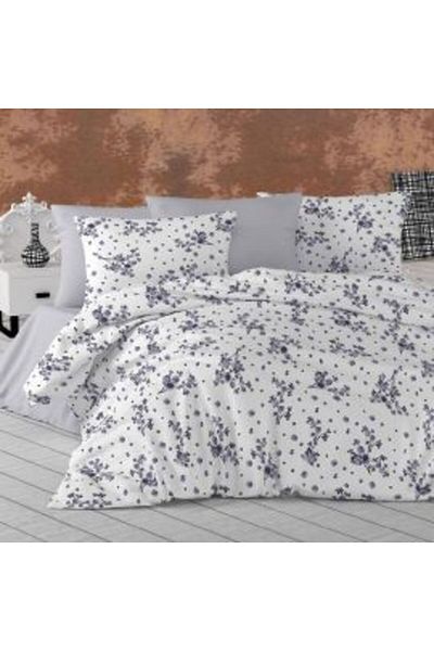 Ralex Double Bed Linen Cotton Ranforce 4 Pieces Sheets 240 x 260 cm, Duvet 200 x 230 cm, 2 Pillowcases 50