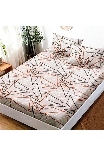 Ralex Set husă pat Finet + 2 fețe perne pentru saltea de 180 x 200 cm, Moderna, HF 2 FP 86