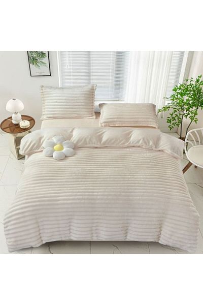 Ralex Double Bed Linen Cocolino Line 4 Pieces, Bedsheet 230 x 250 cm, Duvet 200 x 230 cm, 2 Pillowcases 50