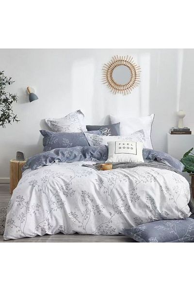 Ralex Single Bed Linen Percalle Printed 100% Cotton, 3 pieces, bedsheet 160 x 240 cm, duvet cover 150 x 22