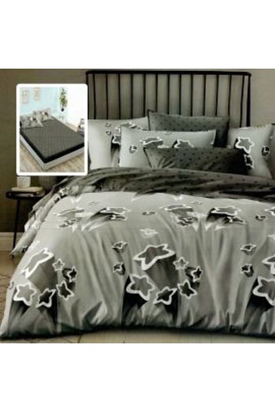 Ralex Economic Package Double Bed Linen Set Finet 6 Pieces with Mattress Cover + 2 Quilted Pillows 50 x 70