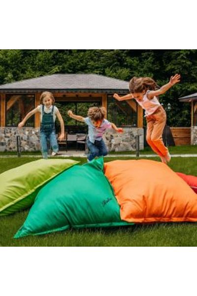 Ralex Garden Cushion Filled with Silicon Puff Pearls and Polystyrene 120 x 140 cm - Semi-Waterproof - Kaki