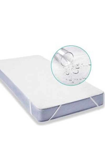 Ralex Waterproof Mattress Protector 100% Cotton Terry for 160 x 200 cm Bed, White