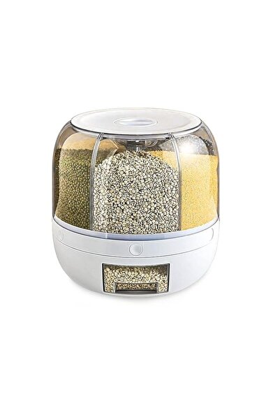 Generic PIOJNYEN Grain Storage Container Dispenser, 22Lbs rice dispenser rotating, 360° rotating food dispe