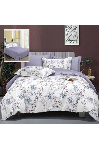 Ralex Economic Bedding Set Double Bed Cotton Finet 6 Pieces Elegance + 2 Quilted Pillows 50 x 70 cm + Quil