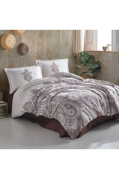 Ralex Double Bed Linen 100% Cotton Ranforce 4 Pieces Extra Large, Bed Sheet 240 x 260 cm, Quilt 200 x 220