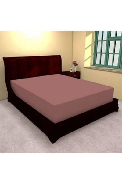 Ralex Elastic Bed Sheet Jerse Polyester for Mattress 100 x 200 cm, Powder