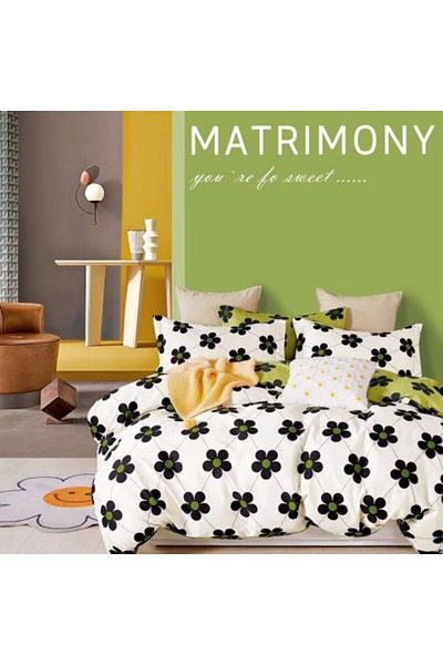 Ralex Double Bed Linen Percalle Printed Cotton 100% 4 Pieces Sheet 240 x 260 cm, Duvet 200 x 230 cm, 2 Pil