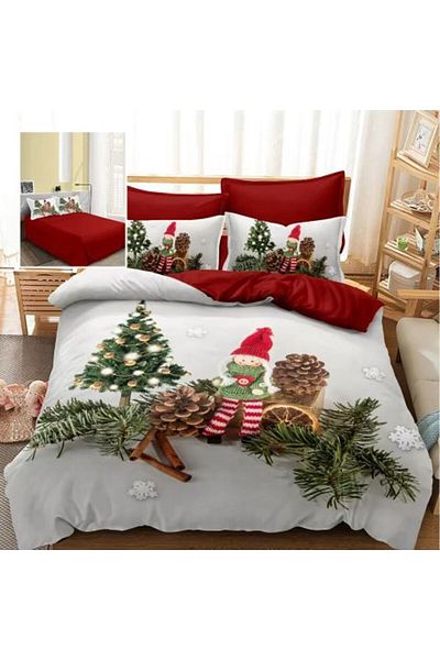 Ralex Christmas Bedding Set Finet 3D, 6 pieces, sheet 220 x 230 cm, duvet cover 200 x 230 cm, 2 pillowcase