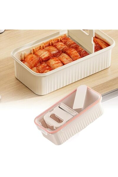 Generic NALACAL Kimchi Cutter 3 in 1 Food Meat Cutting Storage Container Kit,Kimchi-cutter Sealed Container