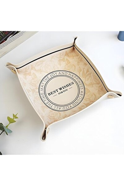 Generic Checkzed Valet Tray Organizer – Compact Table Organizer for Keys, Coins, Watches, Perfume, Jewelry