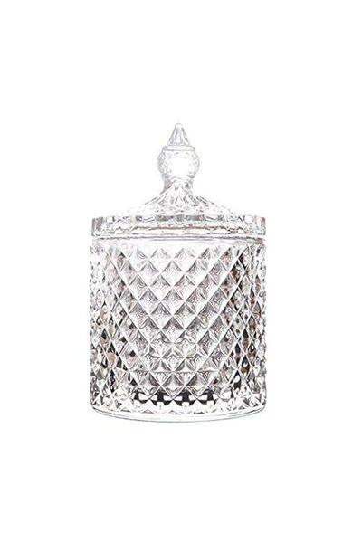 Generic RockTrend Home Decorative Candy Jar Candy Dish Candy Buffet Storage Container Clear Crystal Diamond