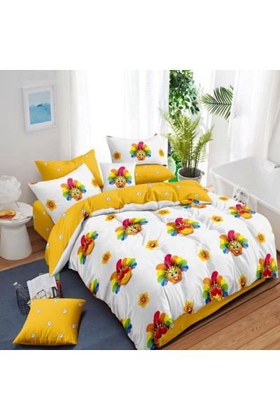 Ralex Economic Package Double Bed Linen Finet 6 Pieces + 2 Quilted Pillows 50 x 70 cm + Quilt 200 x 215 cm