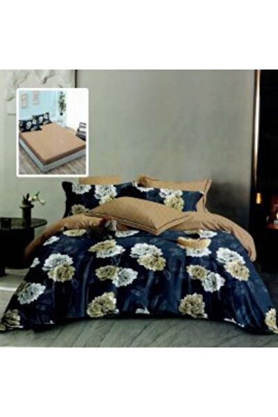 Ralex Double Bed Linen Set Finet Cotton 6 Pieces with Mattress Cover 160 x 200 or 180 x 200 cm, Duvet 200