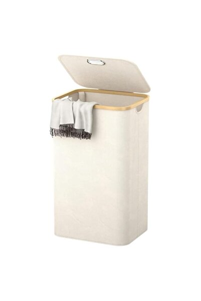 Generic ABIN Large Laundry Basket with Lid, 110L Tall Laundry Basket with Bam...