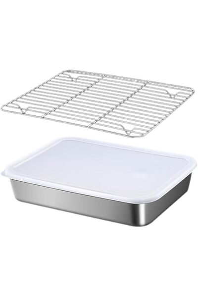 Generic KASTWAVE Dumpling Storage Box for Freezer, Stainless Steel Freezer Food Container with Lid and Mesh