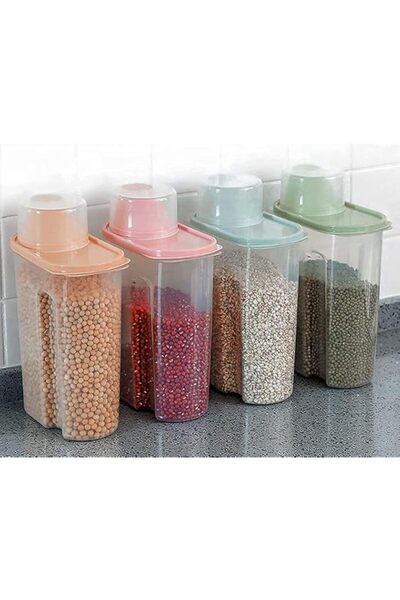 Generic PREMIFY 4Pcs Cereal Containers Set | 2.5L / 2KG Capacity Airtight Food Storage Container | BPA Free