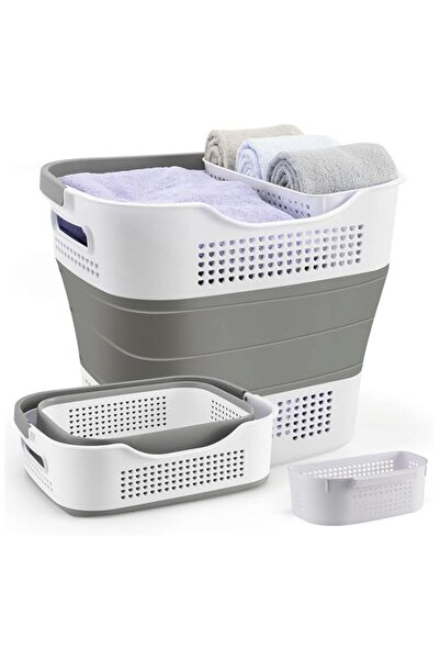 Generic Angju 43L Collapsible Laundry Basket, Foldable Laundry Basket Plastic...